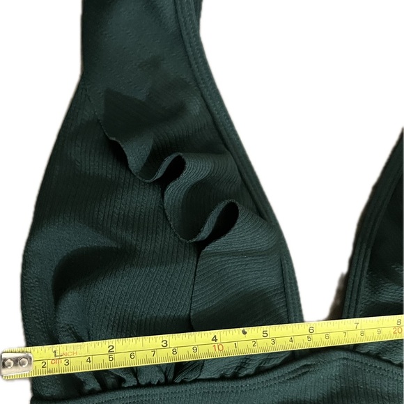 Elegant Dark Green One-Piece Swimsuit - Picture 5 of 7